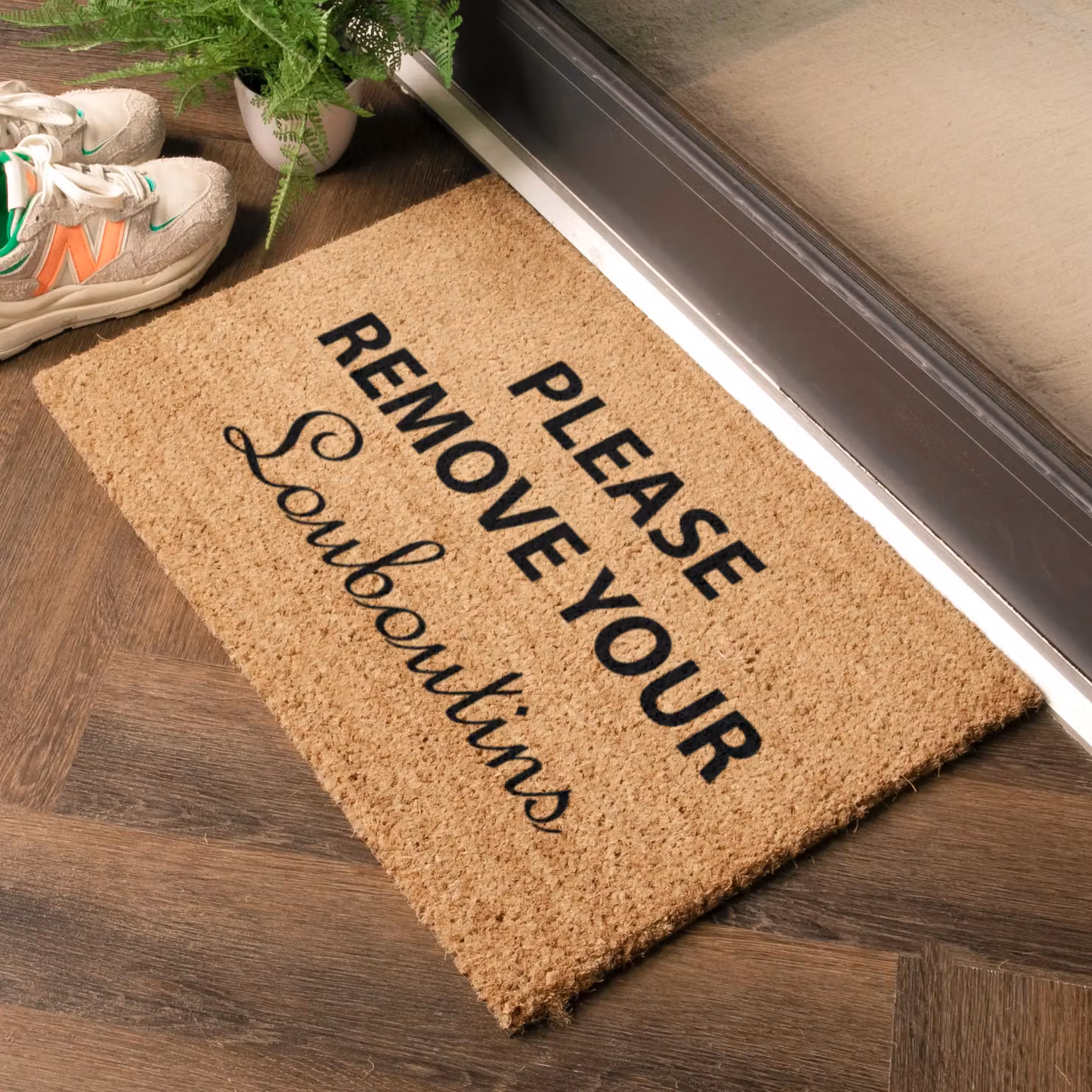 Artsy Mats Please Remove Your Louboutins Doormat in Black, W/D: 60 x 40 cm – 2