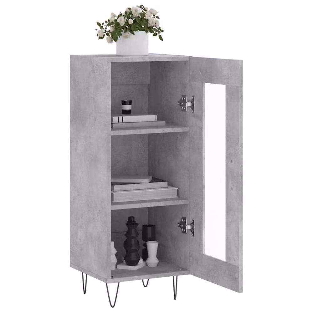 Berkfield Home Industrial Sideboard in Grey, W/D/H: 34.5 x 34 x 90 cm – 2