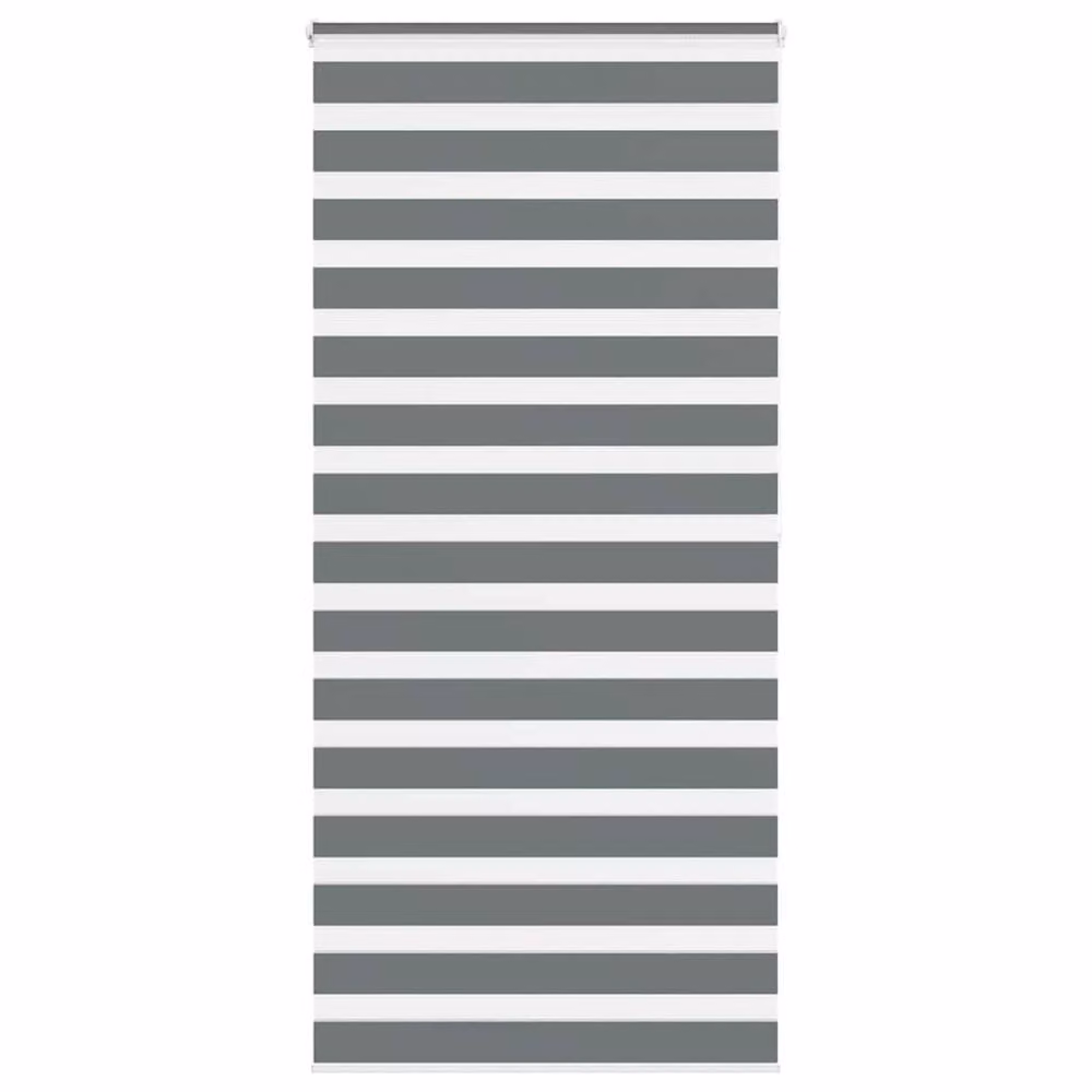 Berkfield Home Zebra Blind in Dark Grey, W: 110 cm, H: 200 cm – 2