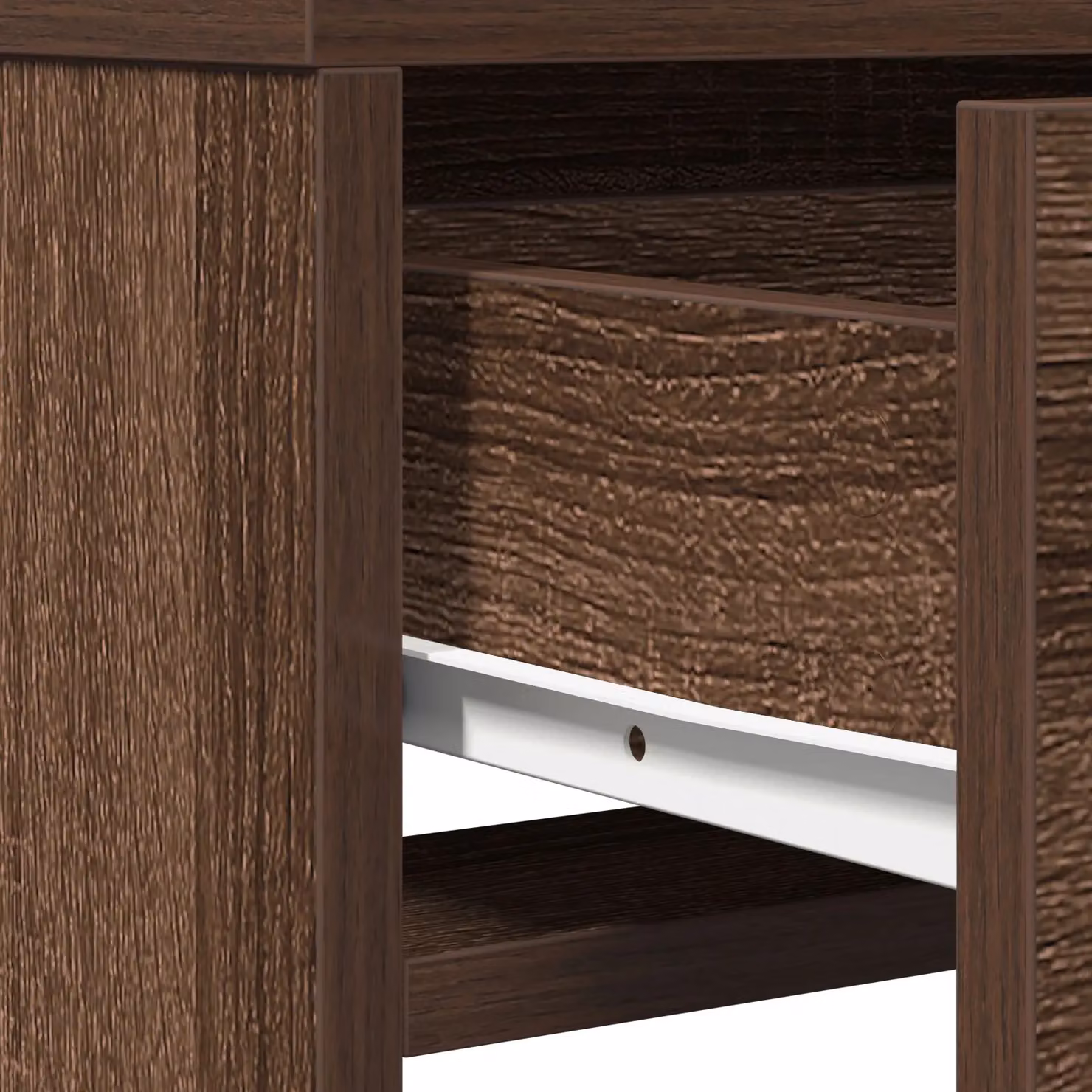Berkfield Home Modern Oak Dressing Table with LED Lights, Brown, W: 50 cm, D: 41 cm, H: 135 cm – 4