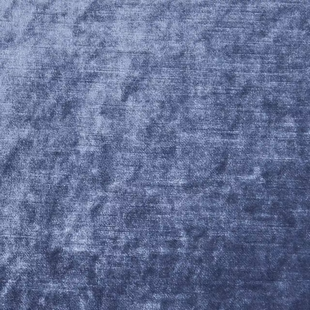 Clarke & Clarke Allure Blue Plain Velvet Polyester Persian Fabric