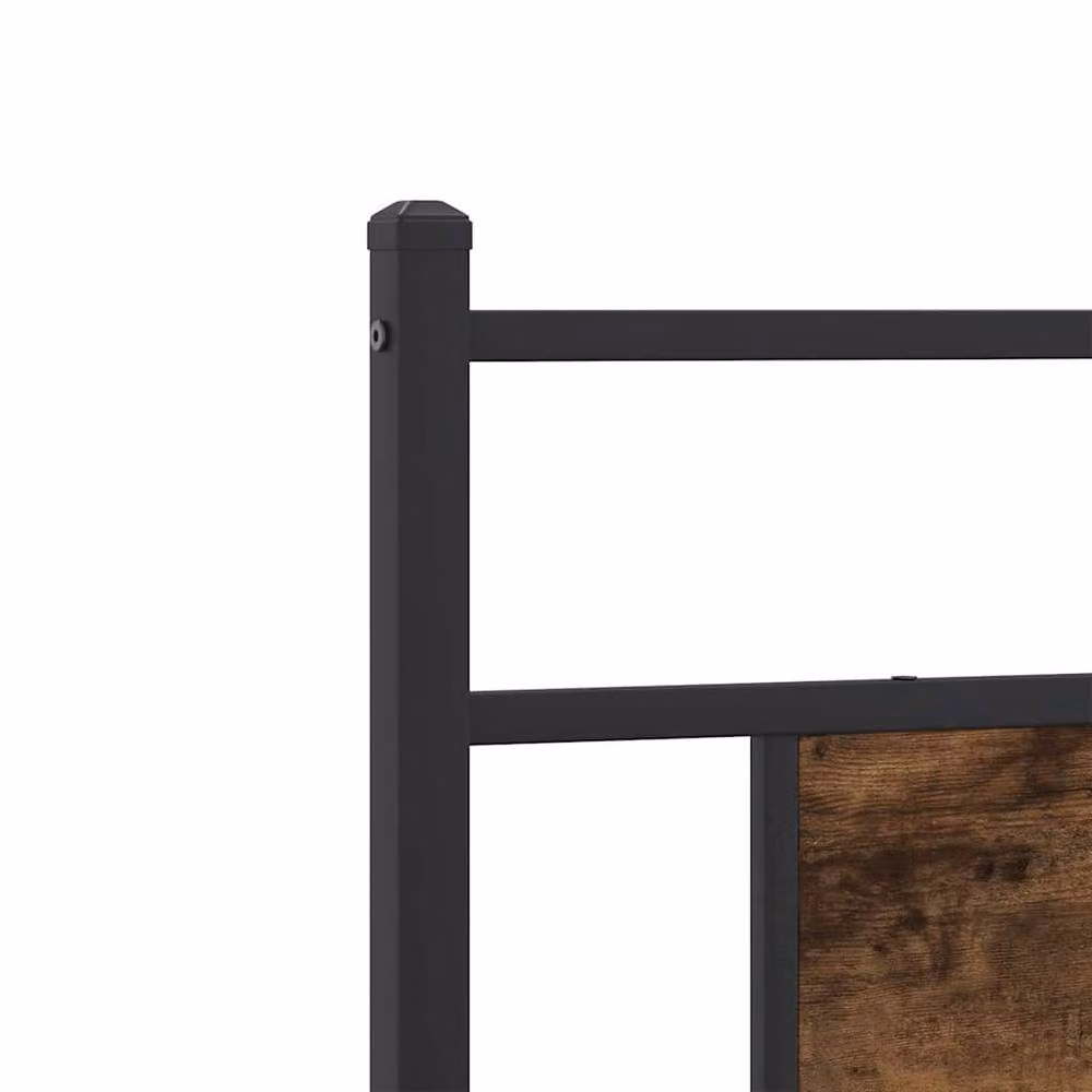 Berkfield Home Durable Small Single Wood Bed Frame in Smoked Oak Brown, W/D/H: 75 x 190 x 91.5 cm – 5