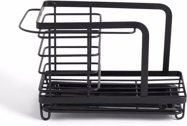 OHS Rectangular Metal Wire Sink Organiser in Black