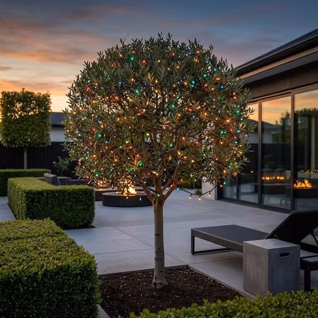 Garden Greatness 200 LED Solar Multi-Colour String Lights with Dusk Sensor