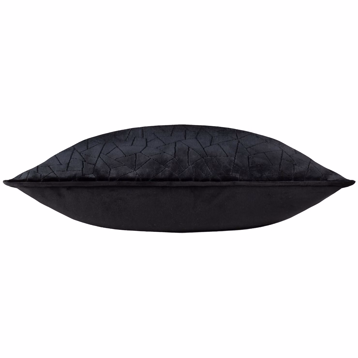 HOEM Malans Cut Velvet Piped Cushion in Black, W/D/H: 45 x 45 x 45 cm – 3