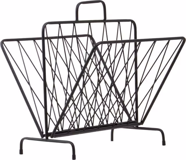Orsina Avento Two Pocket Magazine Rack in Matt Black Metal – 1