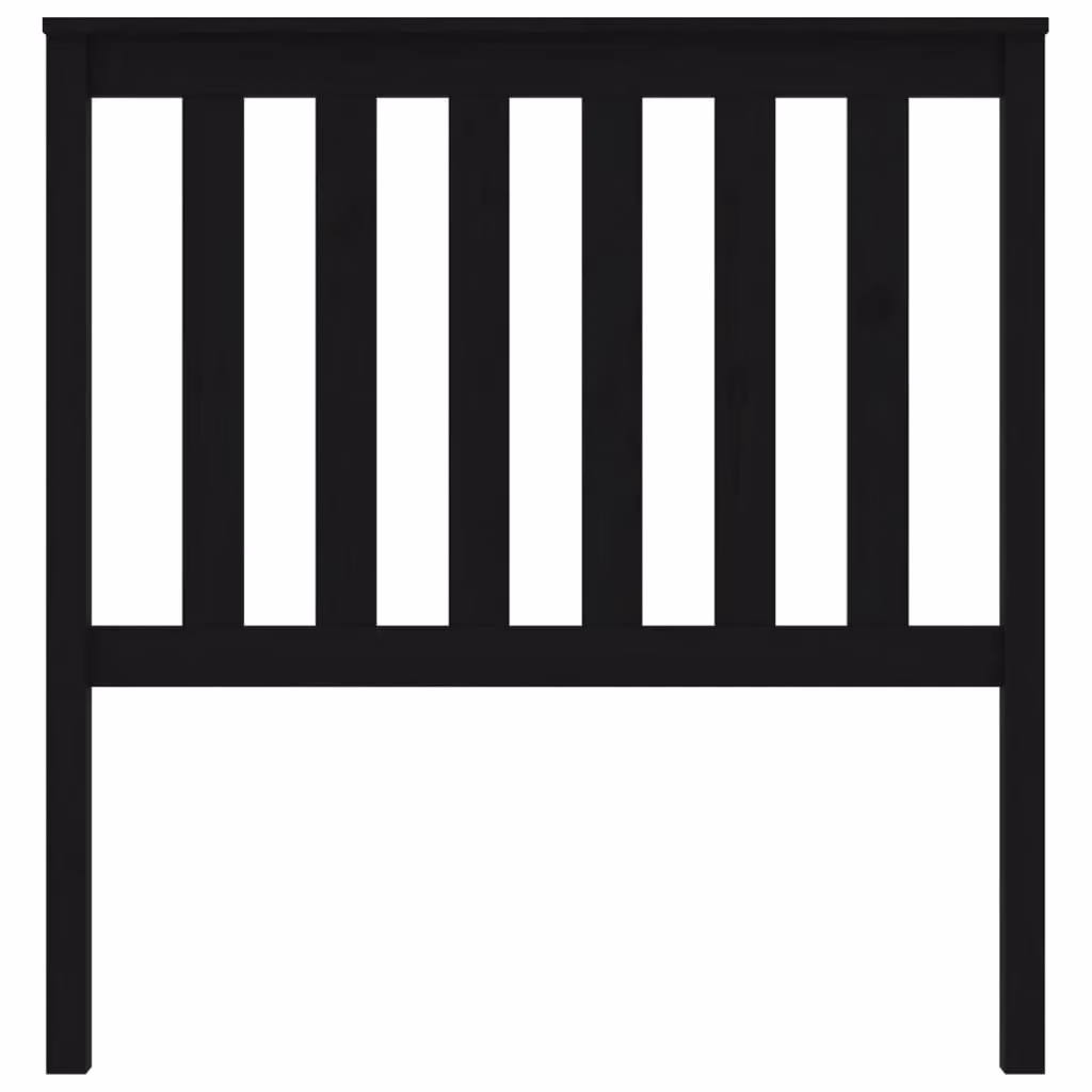 Berkfield Home Rustic Black Solid Pine Wood Bed Headboard W/D/H: 96 x 6 x 101 cm – 3