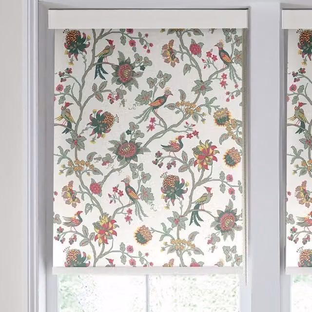 Laura Ashley Emperor Made to Measure Blackout Roller Blind in Peony Floral Design