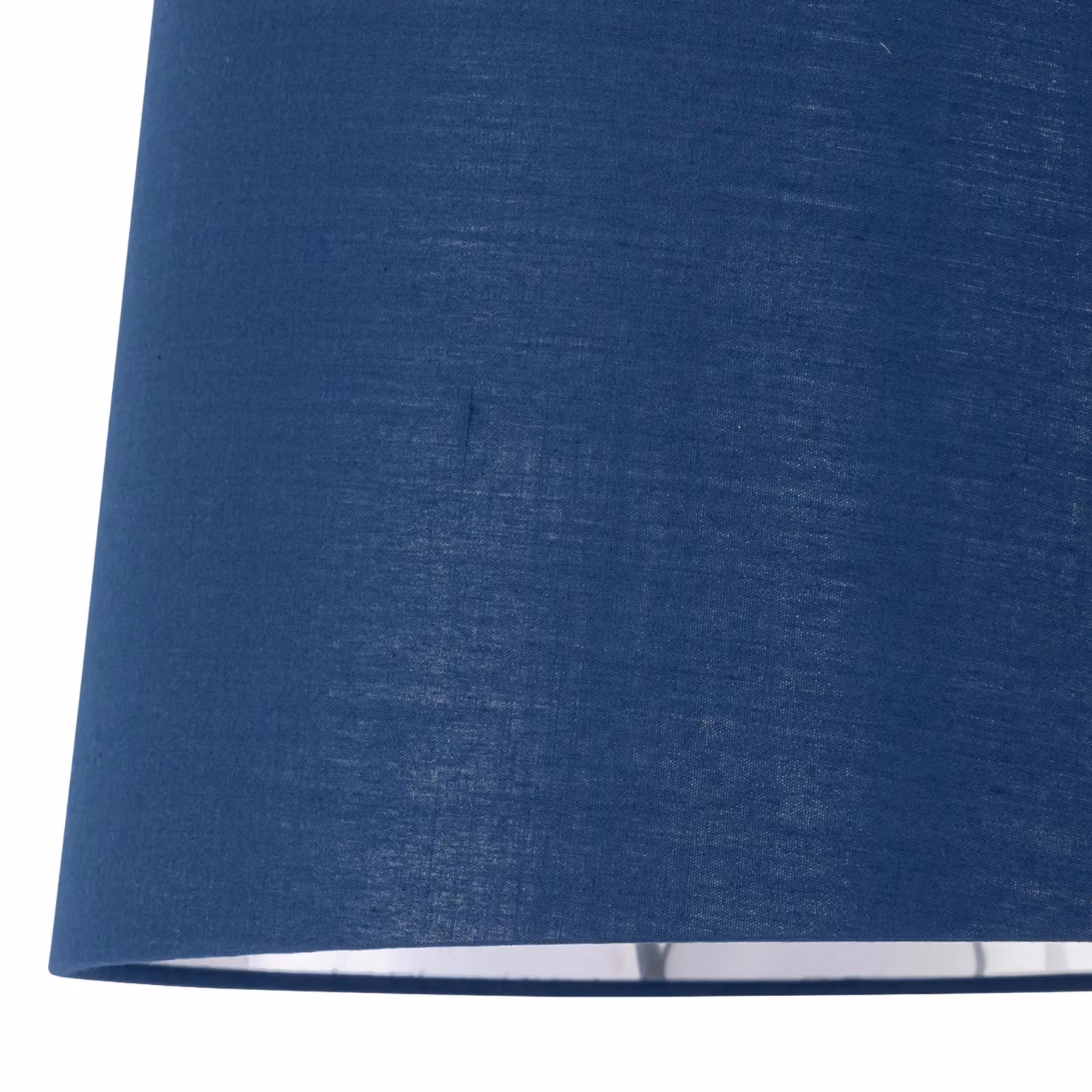 First Choice Lighting Zoey Set of 2 Easy Fit Cylinder Pendant Lamp Shades in Blue and Silver Fabric with Chrome Details – 3