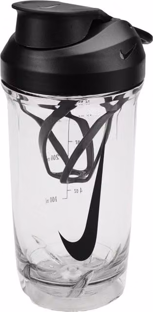 Nike Recharge Shaker Bottle in Black, 300 ml, Stainless Steel and Plastic, BPA-Free and Leakproof