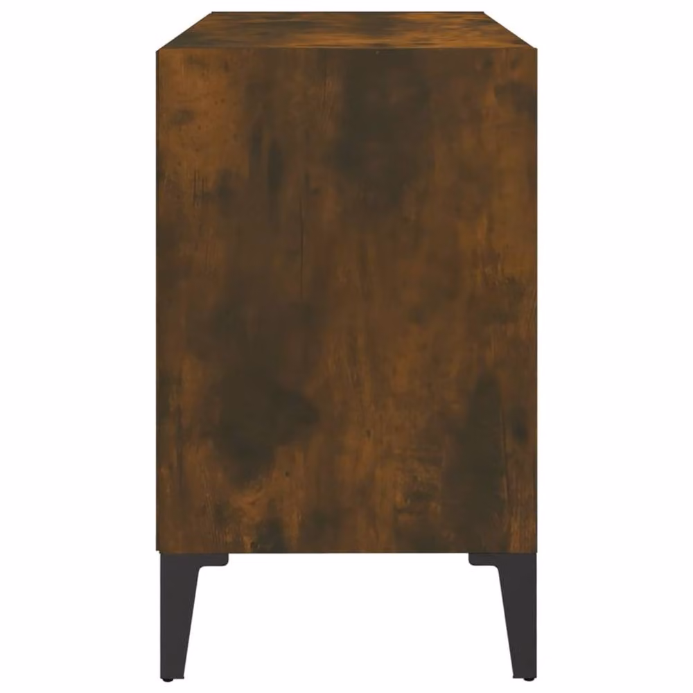 Berkfield Home TV Cabinet with Metal Legs in Smoked Oak Brown, W/D/H: 69.5 x 30 x 50 cm – 4