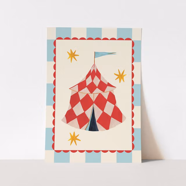 Kid of the Village The Big Top Fine Art Paper Print, Multicolour, W: 30 cm, H: 40 cm