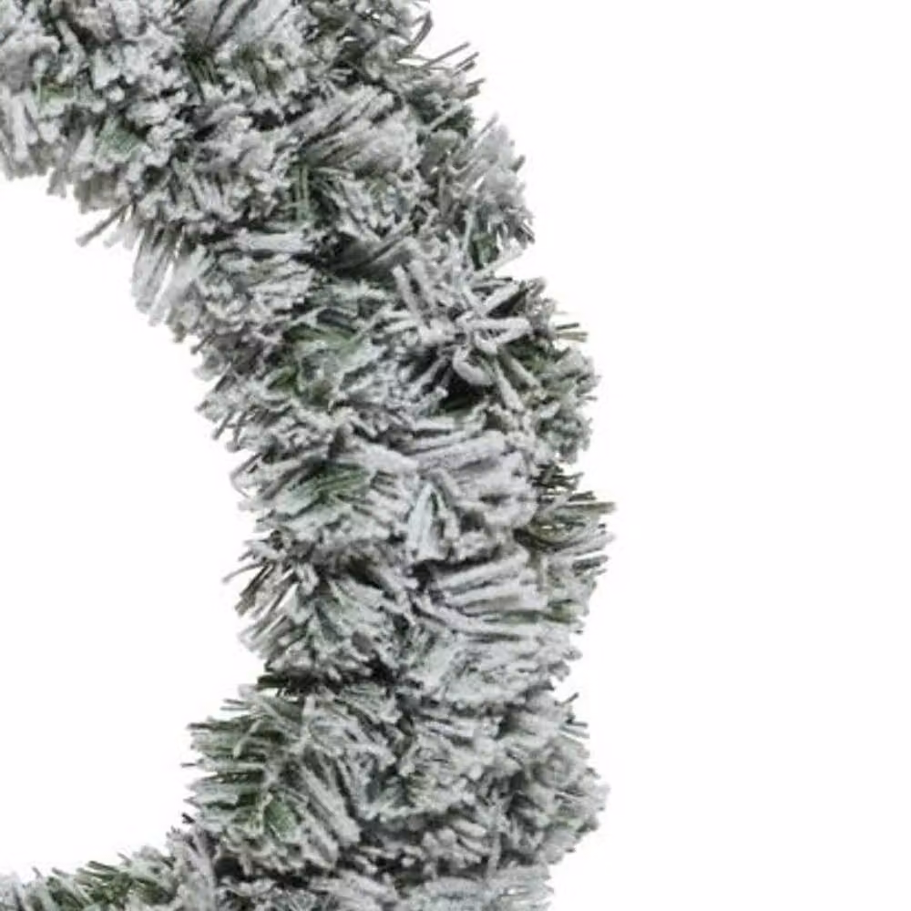 Kaemingk Imperial Christmas Snowy Wreath in Green – 2