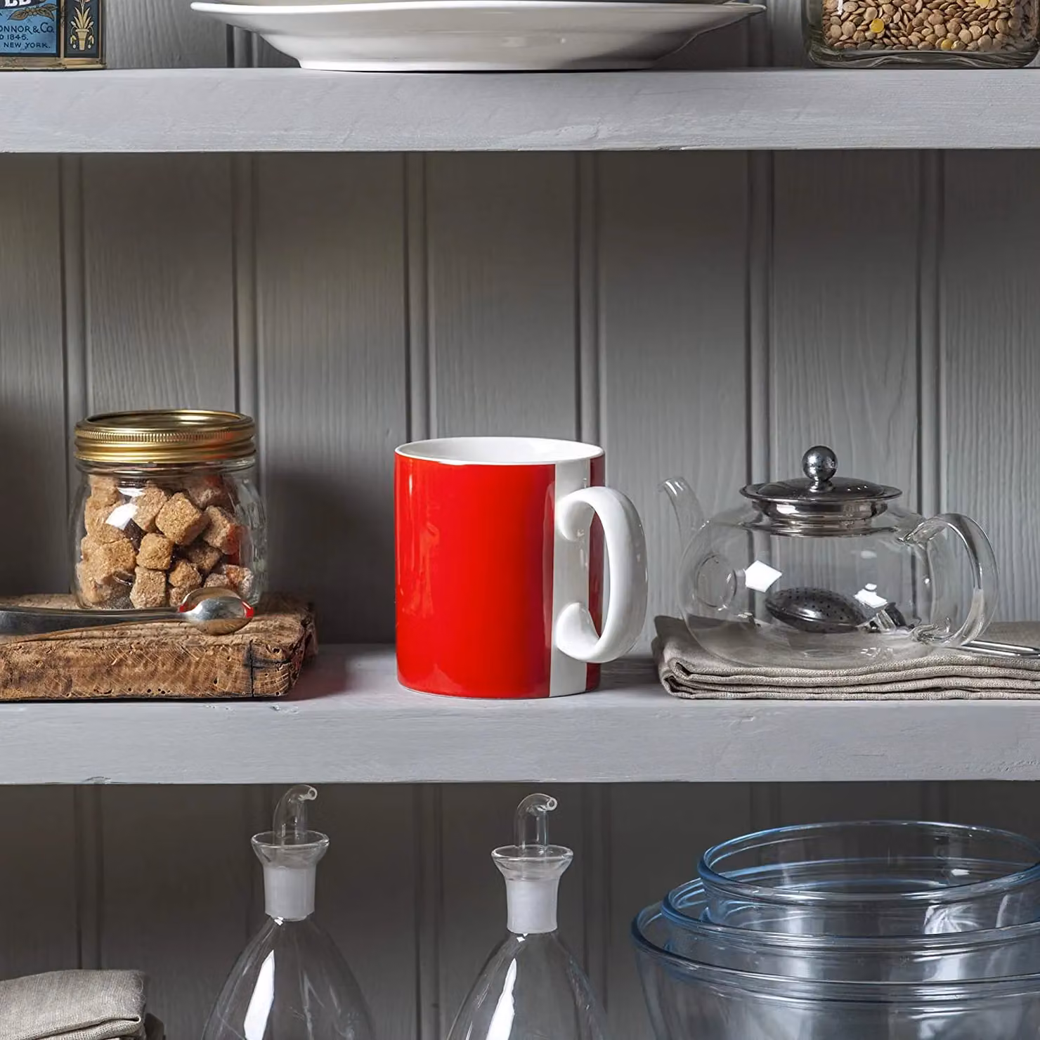 WM Bartleet & Sons Red and White Porcelain 1 Pint Mug (568.26 ml) – 4