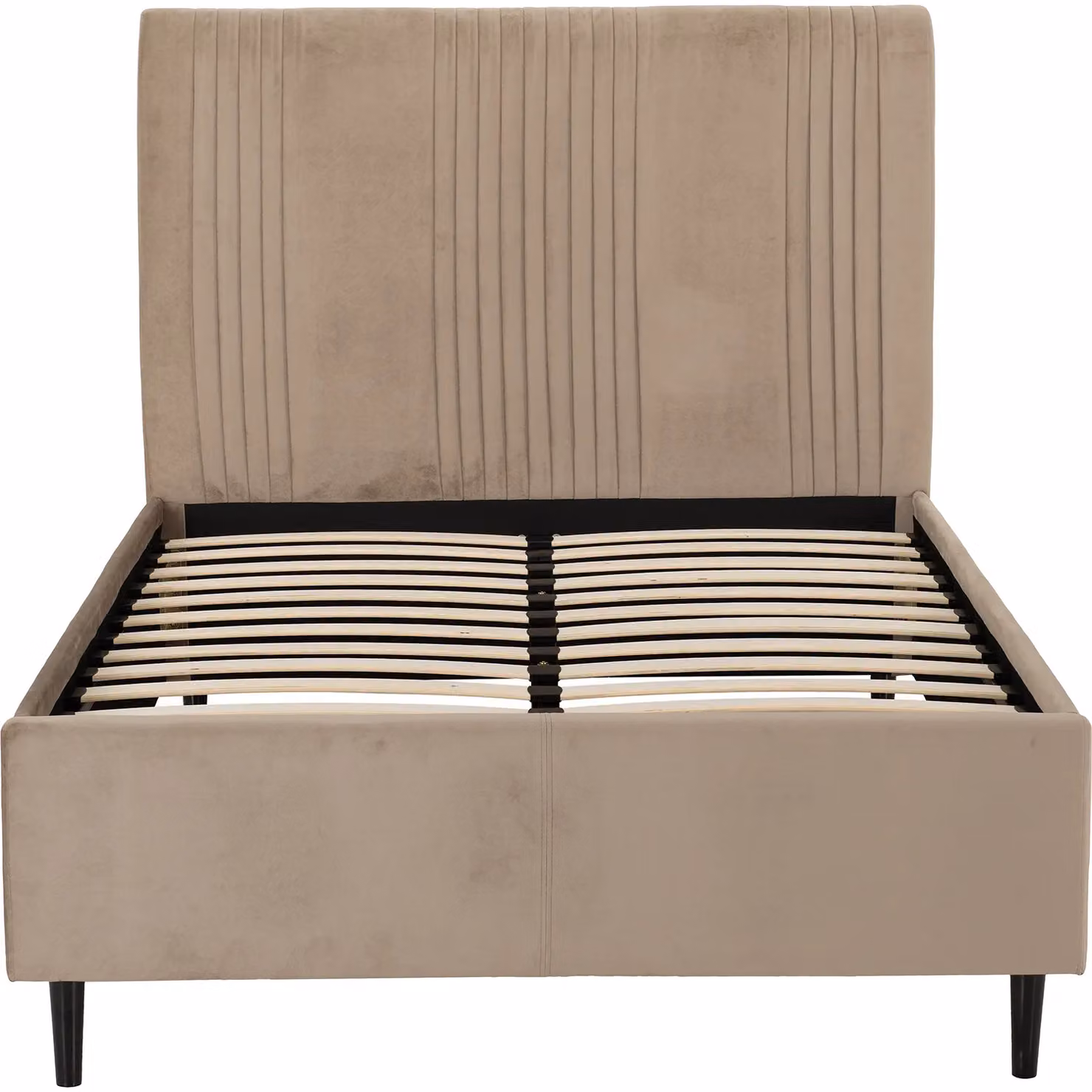 Seconique Maine Upholstered Velvet Bed Frame in Taupe, King Size (180 x 200 cm) – 3