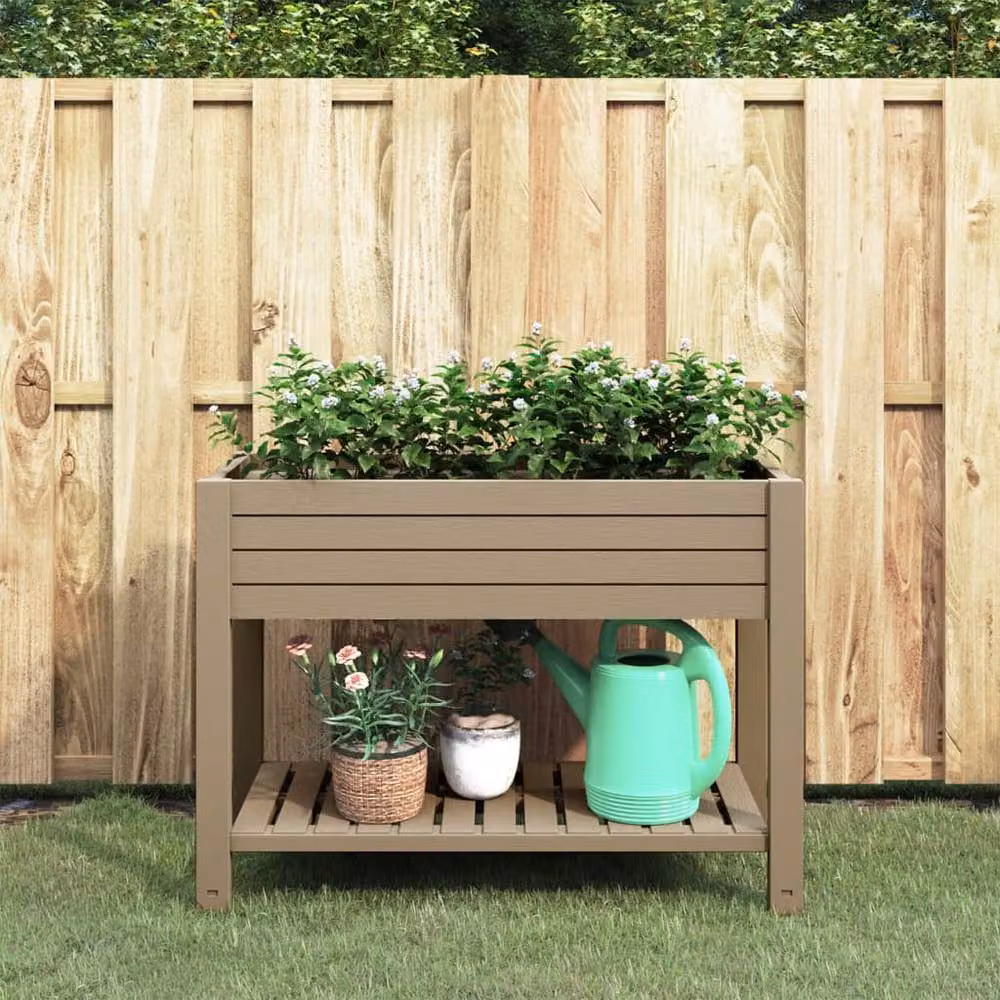 Berkfield Home Garden Raised Bed in Brown Plastic, W/D/H: 110 x 45 x 79 cm – 2