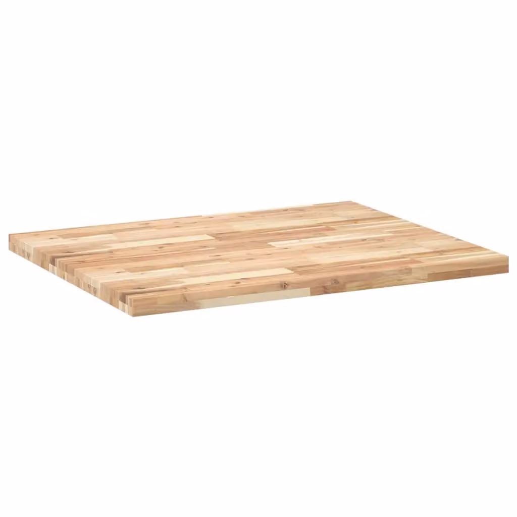 Berkfield Home Untreated Solid Acacia Wood Desk Top in Brown, W/D/H: 100 x 80 x 4 cm – 2