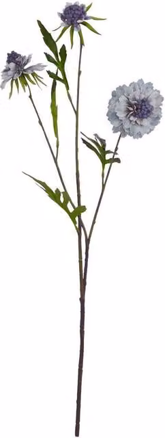 Hill Interiors The Natural Garden Collection Scabious Stem Artificial Plant in Blue, Height: 65 cm