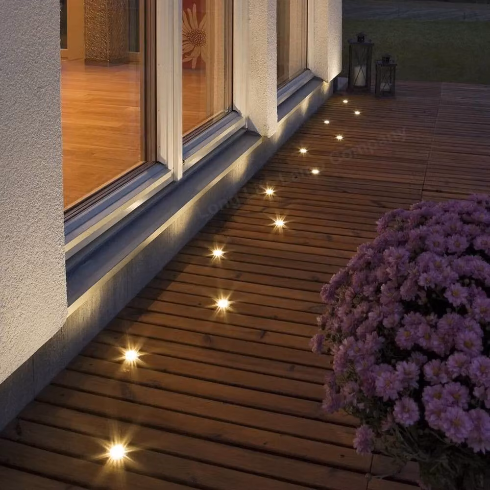 SPETLEK IP68 Round Outdoor LED Decking Lights in Silver – 4