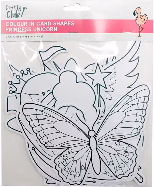 Crafty Club Pack of 12 White Unicorn Shaped Construction Paper Shapes