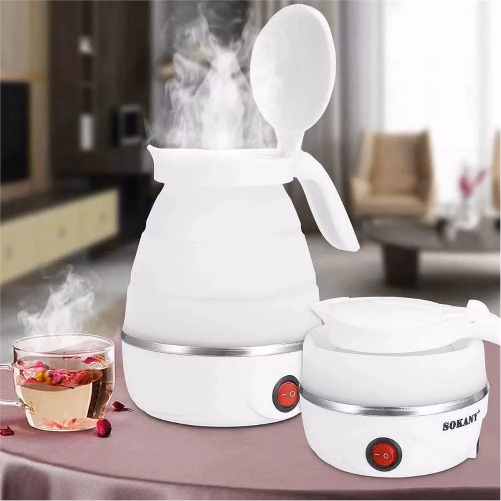 Nordara White Folding Electric Travel Kettle in Silicone and Stainless Steel – 3