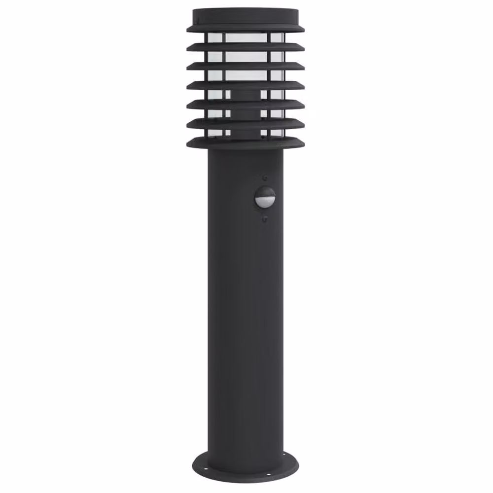 Berkfield Home Black Stainless Steel Outdoor Floor Lamp with Motion Sensor, Height: 60 cm – 2