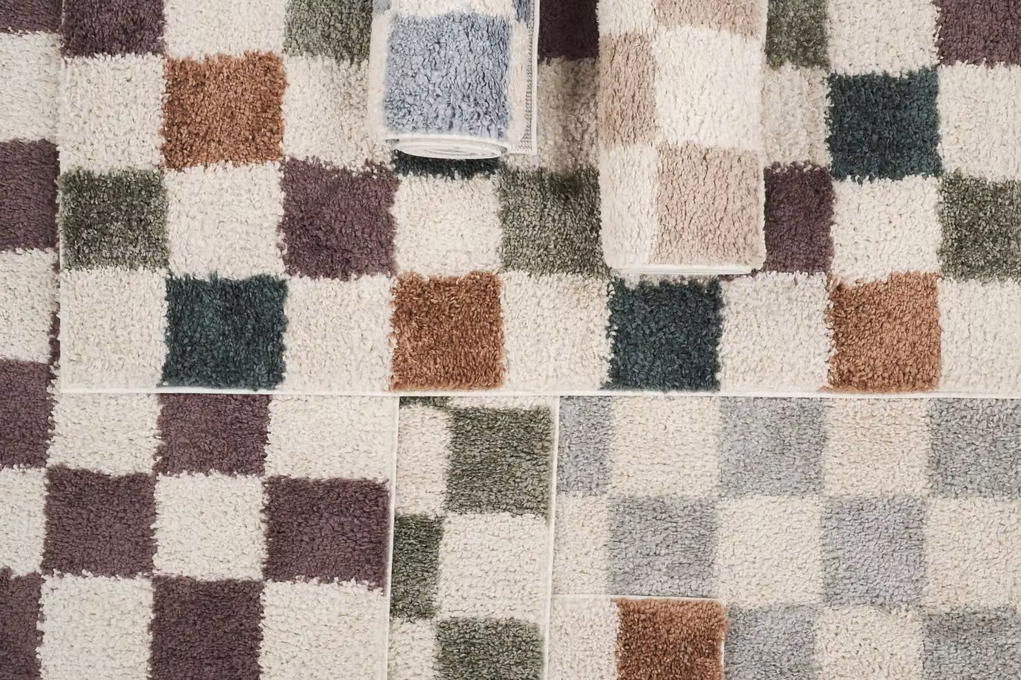 Desire Rugs Chester Modern Checked Shaggy Area Rug, Grey, W: 200 cm, D: 290 cm – 2