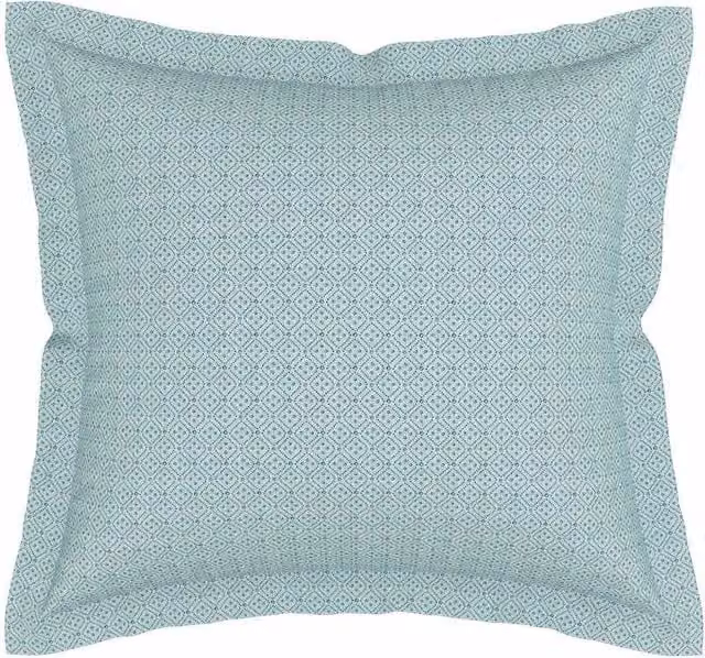 V&A Eastern Bloom Pure Cotton Pillowcases, 2 Pack, Indigo Blue