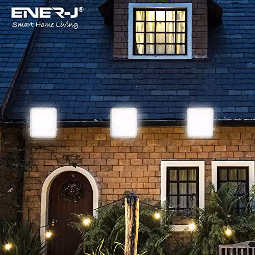 ENERJ 300W Solar Powered LED Floodlight with Solar Panel and Remote Control, White – 5