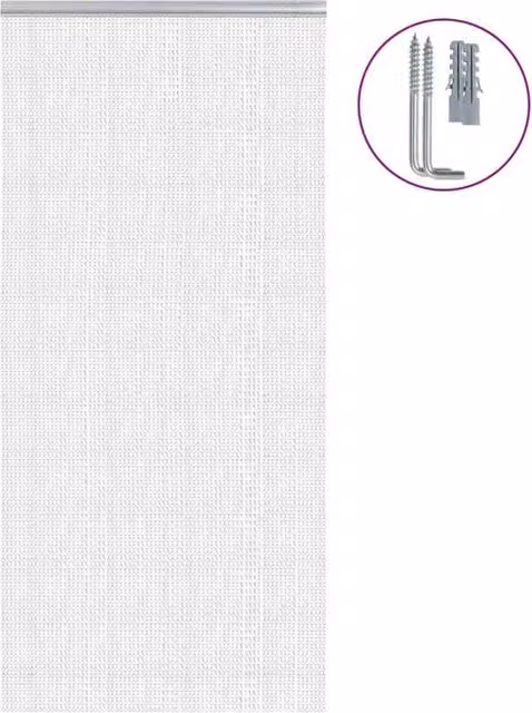 Berkfield Home Aluminium Chain Door Fly Screen, Silver, W: 100 cm, H: 226 cm