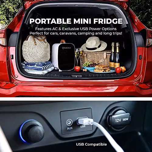 Subcold Pro6 Mini Fridge, 6L Thermoelectric Portable Countertop Cooler in Black – 5