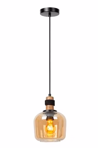 Lucide Ilona Amber Glass Pendant Light – 1