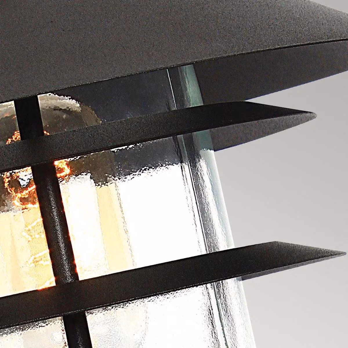 Netlighting Helsingor Black Coastal Pedestal Lantern with Glass and Stainless Steel, IP44, E27 – 2