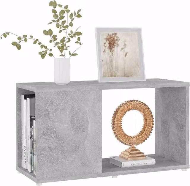 Berkfield Home TV Cabinet in Concrete Grey, W/D/H: 60 x 24 x 32 cm
