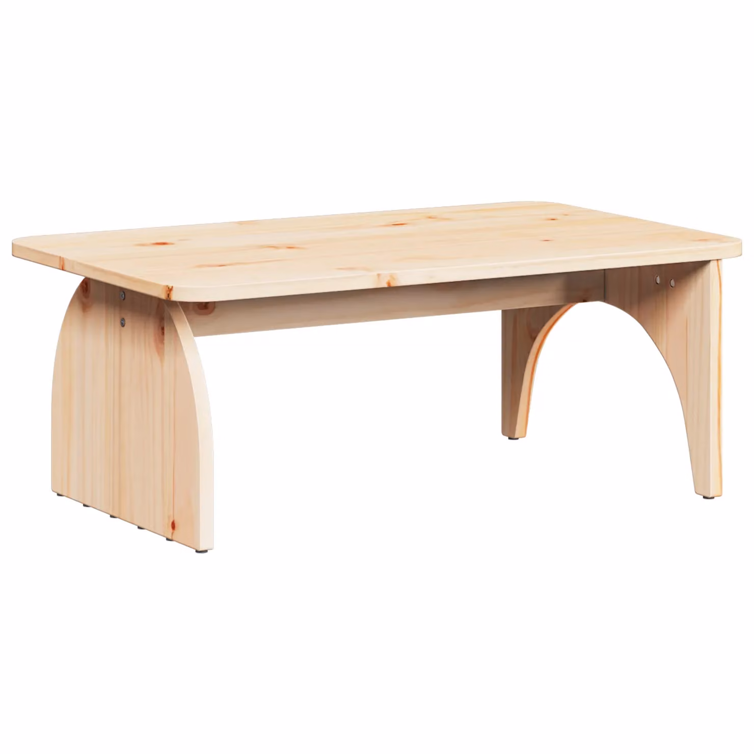 Berkfield Home Rustic Coffee Table in Brown Solid Pine Wood, W: 80 cm, D: 50 cm, H: 31 cm – 2