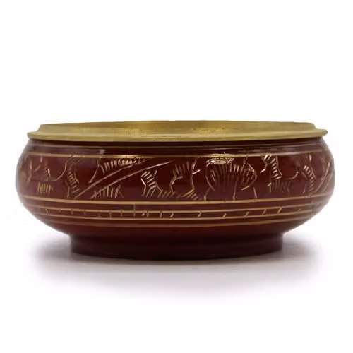 KDMD Chakra Charcoal Incense Jar Root in Red and Gold – 1