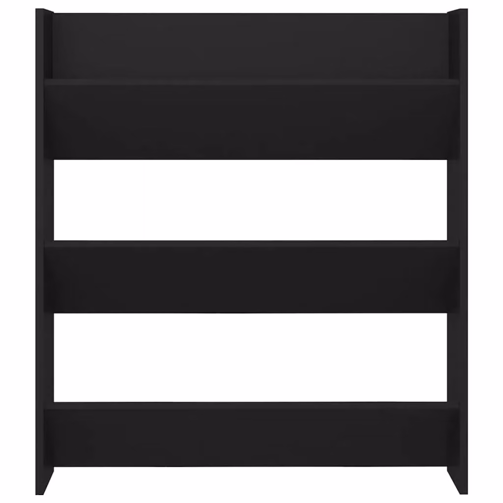 Berkfield Home Modern Wall Mounted Shoe Cabinet in Black, W/D/H: 80 x 18 x 90 cm – 3