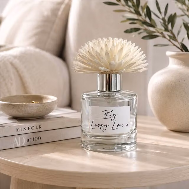 60 SECOND MAKEOVER Naked Luxury Floral Scented Reed Diffuser in Clear Glass