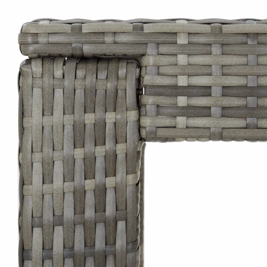 Berkfield Home Grey Poly Rattan Garden Bar Table W: 100 cm, D: 60.5 cm, H: 110.5 cm – 3