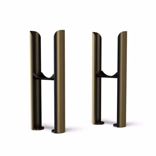 UK Radiators Alpha 3 Column Radiator Feet in Matt Anthracite or Bronze Steel – 2