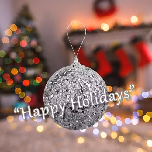 VFM e-Store Silver Christmas Hanging Bauble Decoration, H 22 cm x W 8 cm – 3