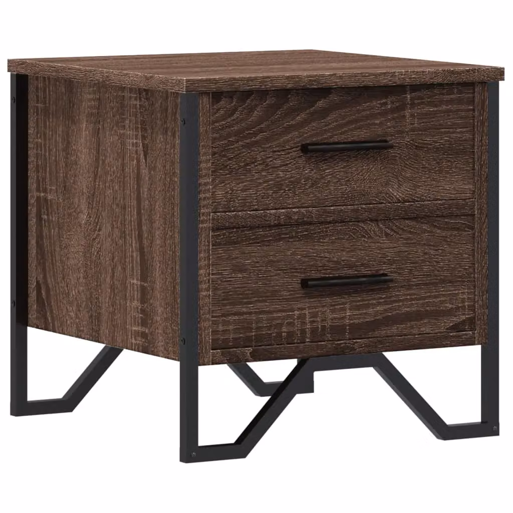 Berkfield Home Brown Oak Bedside Cabinet W/D/H: 40 x 41 x 40 cm – 2