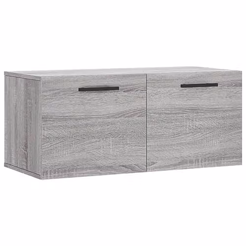 vidaXL Modern Wall Cabinet in Grey Sonoma, W/D/H: 80 x 36.5 x 35 cm