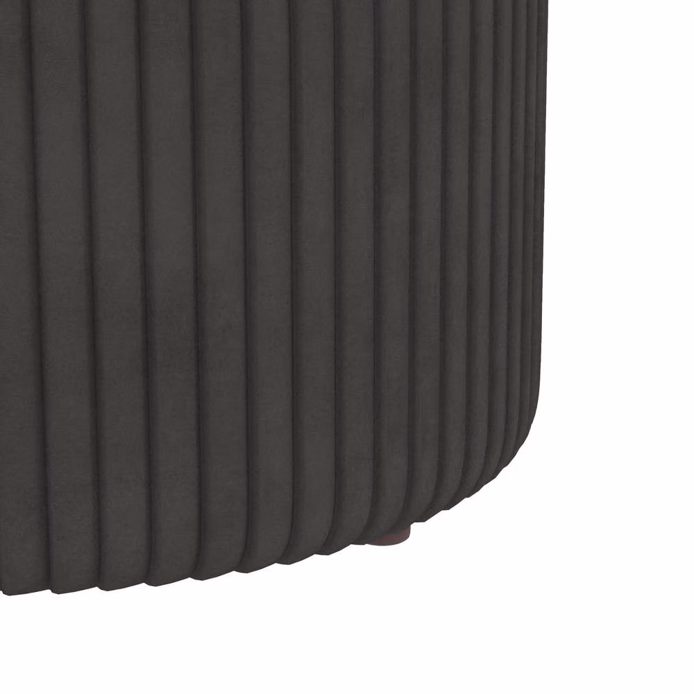 STILVORA Grey Upholstered Footstool with Storage – 9