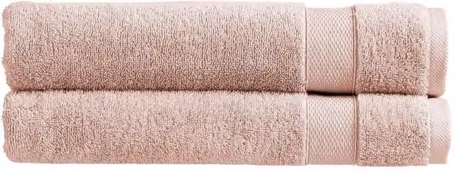 Christy Refresh 100% Cotton Lightweight Bath Towel Set of 2 in Pink
