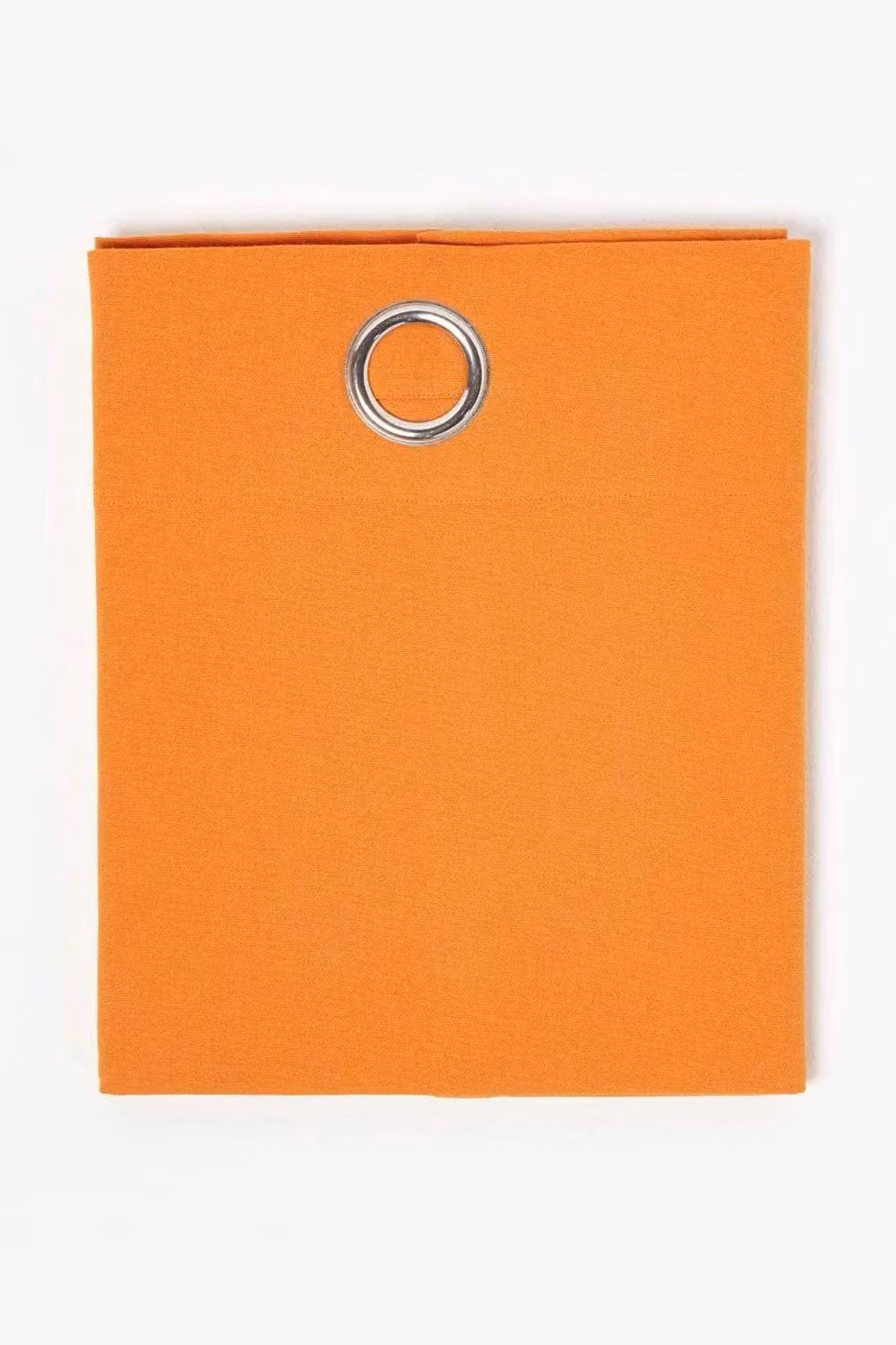 Homescapes Plain Cotton Eyelet Curtain Pair in Orange, Width: 117 cm, Drop: 137 cm – 2