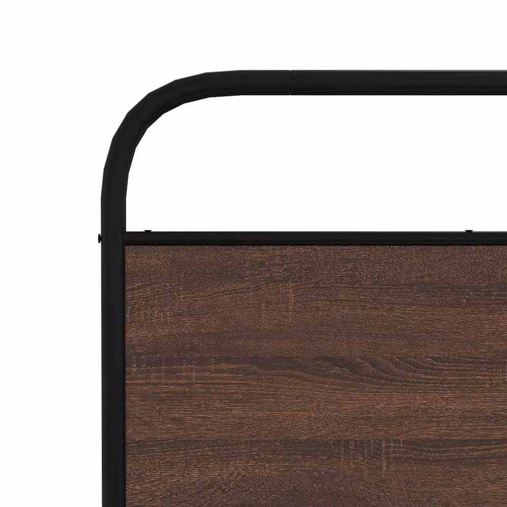 Berkfield Home Industrial Headboard in Brown Oak with Steel and MDF, W: 187 cm x H: 100 cm – 3