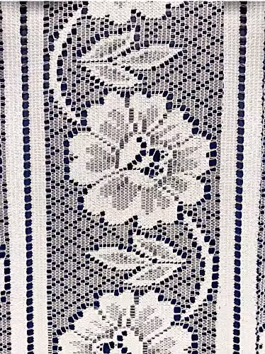 Tyrone Textiles White Floral Textured Voile Vertical Pleated Window Blind Panel, W: 183 cm, H: 122 cm – 2