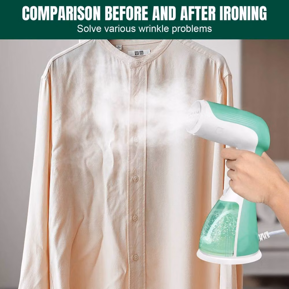FLAVORA Handheld Garment Fabric Clothes Steamer in Green – 5