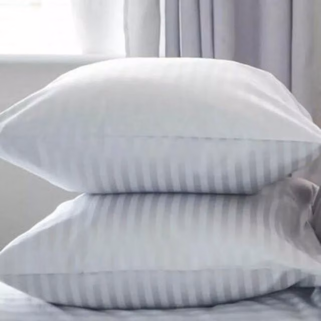R&G Hotel Quality Firm Hollow Fibre Pillow, White